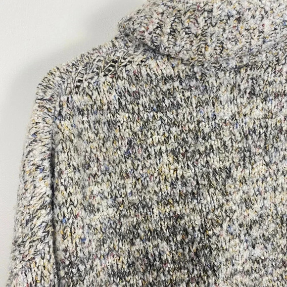 Lou & Grey Sequined Marled Chunky Wool Blend Turtleneck Sweater - Picture 10 of 14